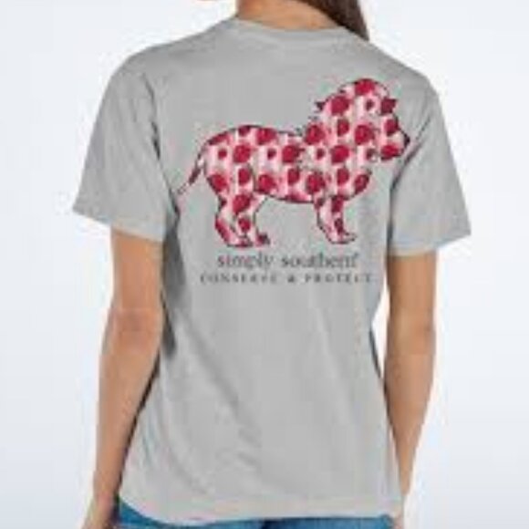 Simply Southern Tops - Strawberry Lion Tracker Simply Southern Shirt